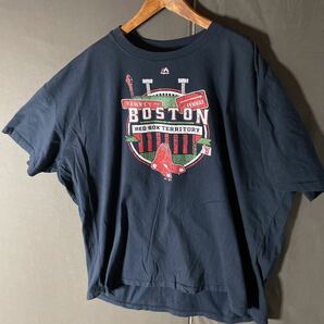 送料無料 ■Majestic/MLB■Boston RED SOX■ビッグサイズ2XL プリントTシャツ チーム半袖Tシャツ Over SizeTの画像2