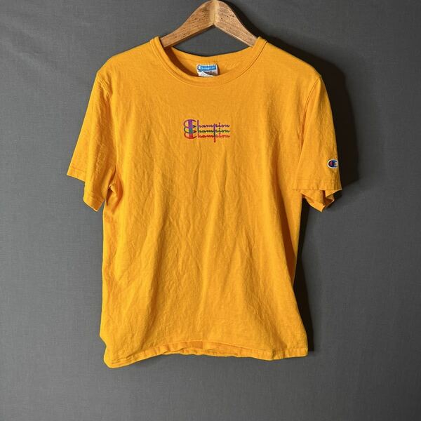 ■送料無料■ M Size( Champion /チャンピオン)プリントTシャツ 90年代後期　 ビンテージ　半袖Tシャツ ロゴTシャツ