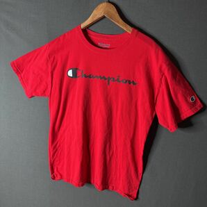 送料無料 ■M Size( Champion /チャンピオン)プリントTシャツ 90年代後期　 ビンテージ　半袖Tシャツ レッド