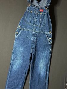 【MADE IN USA】90年代前期VINTAGE /ビンテージ (Dickies/ディッキーズ )デニムオーバーオールW38インチ　23.04.15