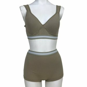  cotton . sports bra + shorts beige LL mold cup bla box shorts no- wire blast less free & relax 