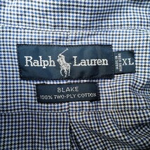 Polo by Ralph Lauren ポロ ラルフローレン blake two ply cotton BD ボタンダウン シャツ　90's ビンテージ　XL ビッグシルエット　ブルー_画像4