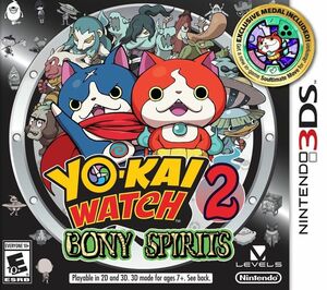 ★送料無料★北米版★ 3DS 妖怪ウォッチ2 元祖 Yo-Kai Watch 2 Bony Spirits