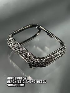 40MM 44MM black Apple watch CZ diamond bezel cover case APPLEWATCH series 6 series 5 series 4 SE animation 