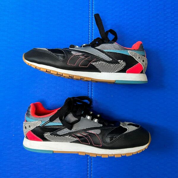 Reebok リーボック クラシックレザー スニーカー キッズ CL LTHR ATI 90S ブラック 黒 DV6257 22㎝