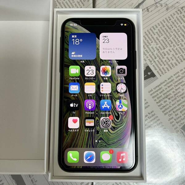 iPhone XS SIMフリー Apple 付属品 iPhone Xs black 64 GB sim free simフリー