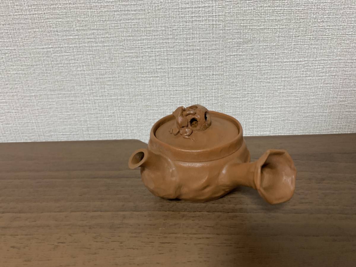 非常に高い品質 田島万古焼 勝三窯 急須 蛙 カエル かえる 未使用 手