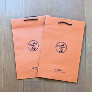 HERMES エルメス 紙袋 ブランド紙袋 ショッパー ショップ袋 ショッピングバッグ 2点セット