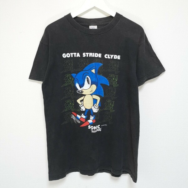 即決 M 90s ソニック SONIC Tシャツ SEGA セガ VINTAGE 黒 USA製