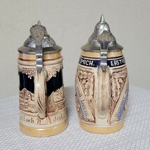  ドイツ ビール 陶器 蓋付きジョッキ 2個セット_画像5