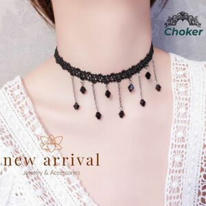 * new goods black race antique choker necklace black retro on goods present 