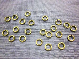 アクセサリー マルカン 丸カン リング 金古美 4mm 100個 メタルパーツ 素材 ハンドメイド ビーズクラブ