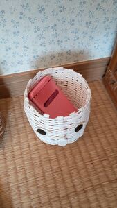 竹細工(ペーパークラフト製)丸籠
