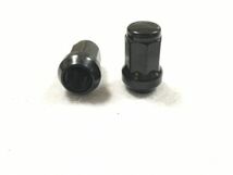 1.25 盗難防止7角 BLACK 安心スチール製 ホイールナット 20本 ヘプタゴンナット 黒 軽 日産 スズキ スバル スチールナット ナット ブラック_画像2