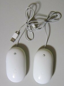 3337 2個 ジャンク Apple Mighty Mouse A1152 マイティマウス アップル USB光学マウス