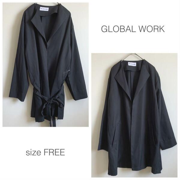 美品★GLOBAL WORK ユルリラックスショートコート 春コート