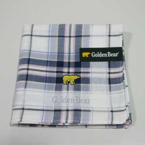  men's handkerchie [Golden Bear] Golden Bear - check / pink 