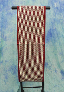 （52）名古屋帯　未使用　unused　ちりめん　正絹　SILK 　全通　Japanese Kimono belt　made in Japan ランチョンマット Table mat