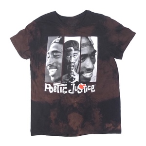 ポエティック ジャスティス　2PAC ムラ染め Tシャツ　映画 POETIC JUSTICE 古着 メンズ 半袖 バンドTシャツ 【メール便可】 [9017430]