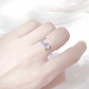 【新品】天然石指輪　シルバー925 星「女性の美を象徴する、縁結びの石」