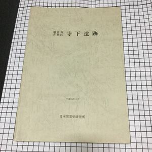 日本窯業史研究所報告第60冊 横浜市青葉区寺下遺跡 陶芸焼物土器日本史