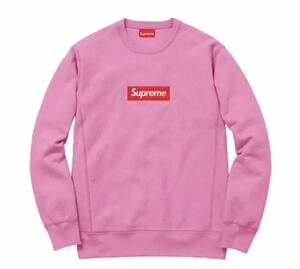 Supreme Box Logo Crewneck Heather Pink Red 15aw ピンク ヘザーピンク 赤 ボックスロゴ クルーネック トレーナー スウェット 胸ロゴ