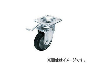 ユーエイキャスター/YUEICASTER 産業用キャスターダブルS(左)付自在車 100径ゴム車輪 WJB100LY(3798097) JAN：4562182572851