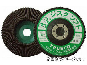 トラスコ中山/TRUSCO GPディスクホイールソフト 斜め植え φ100 5枚入 180＃ GP100S 180(1730622) JAN：4989999166637