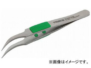 トラスコ中山/TRUSCO ラバーグリップ付ステンレスピンセット 115mm 先細鷲型 TSP215(2997428) JAN：4989999393637