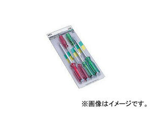 前田金属工業/TONE 貫通ドライバーセット 6pcs KD6(4362802) JAN：4953488010817