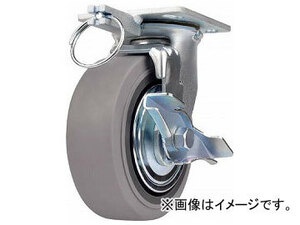 SAMSONG CASTER 重荷重用キャスター 自在 ゴム車125mm ブレーキ付 TP6650-MIR-BB-TG-TLB(7672195)