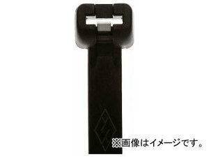 SapiSelco 「メット」 ステンレス爪入りケーブルタイ黒 3.5mm×200mm 最大結束55mm MET.3.2111R(7669917) 入数：1袋(100本)