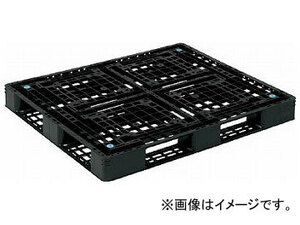 サンコー プラスチックパレット D4-1012-6 黒 SK-D4-1012-6-BK(4593928)