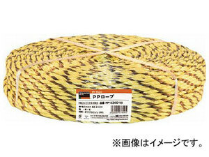 トラスコ中山 PPロープ 幅6mm×長さ200m 黄黒 PP-6200YB(8195083)