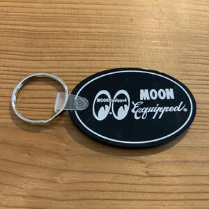 キーホルダー キーリング 63円発送可 ソフトラバー mooneyes ムーンアイズ 黒 ブラック Oval オーバル ラバー 楕円 MOON Equipped