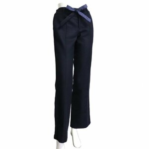  new goods / Vert Dense Vert Dense slacks pants inscription 11 number L corresponding navy blue navy wool wool dot pattern office autumn winter bottoms lady's 