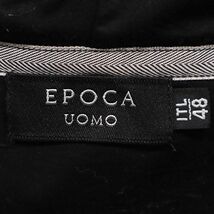 エポカウォモ 日本製 ワンポイント刺繍 ジップパーカー 48 ブラック EPOCA UOMO 三陽商会 メンズ 230411_画像7