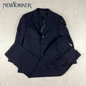 NEWYORKER ニューヨーカー セットアップパンツスーツ ジャケット 背抜き メンズ 紺 ネイビー サイズYA7*BC358