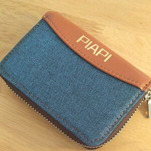 【新品 未使用】PIAPI 財布 デニム メンズ カードケース