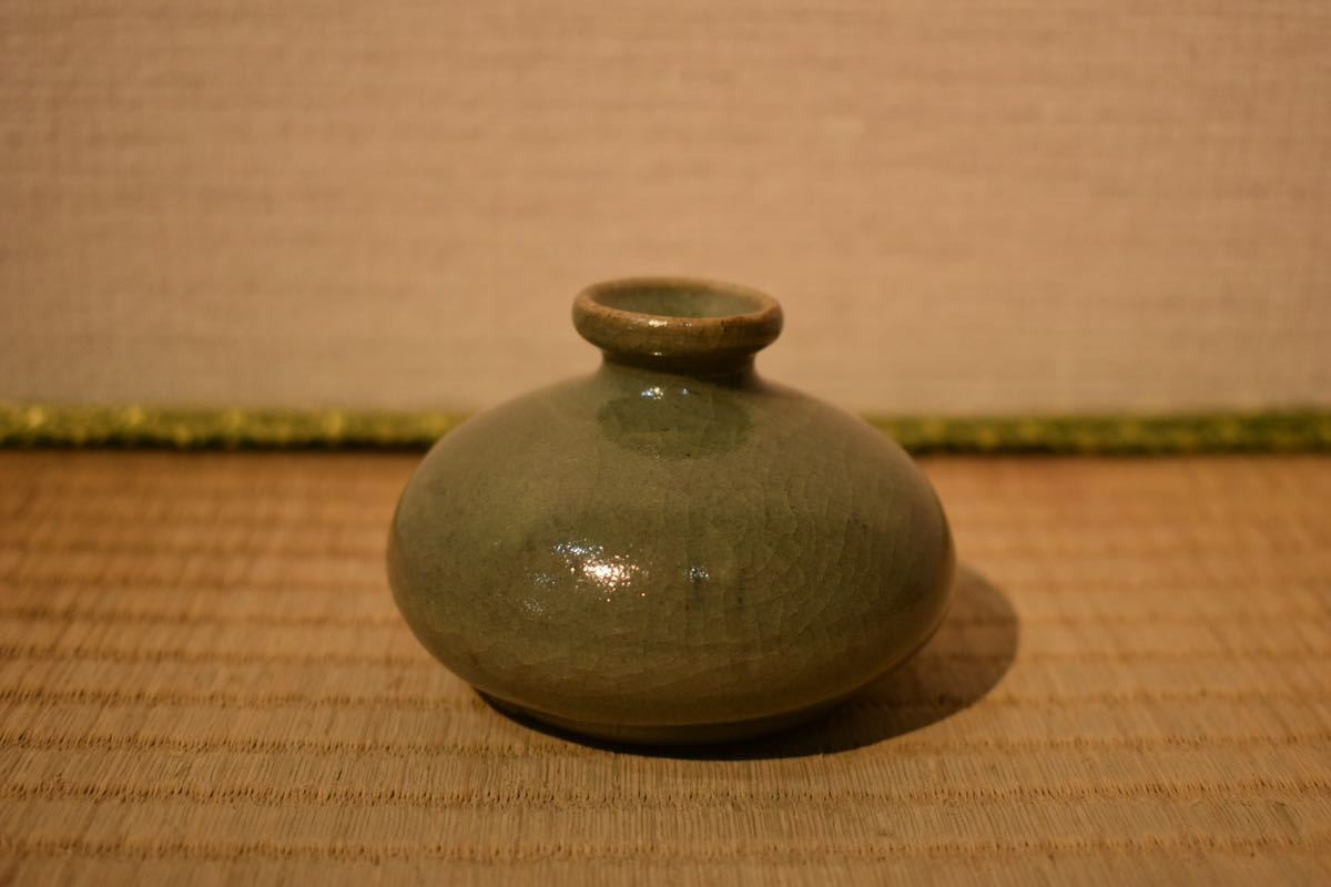 19290円激安特売 お取り寄せ受注生産 茶道具 高麗時代青磁象嵌『草花文