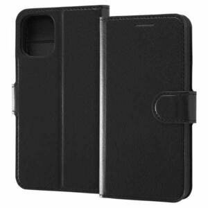 iPhone 12mini 手帳型ケース ブラック ブラック 耐衝撃 手帳カバー カードポケット 収納 スタンド シンプル RT-P26ELC1-BB