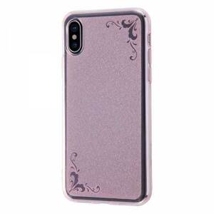 iPhone X TPUソフトケース ピンク カバー ジュエラ キラキラ 保護 ストラップホール イングレム RT-P16C6-P