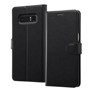 Galaxy Note 8 手帳型ケース ブラック カバー シンプル マグネット カードポケット スタンド おしゃれ イングレム RT-GN8ELC1-BB
