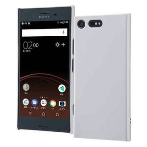 Xperia XZ Premium ハードケース シルバー カバー マット さらさら 硬度2H ストラップホール シンプル 保護 イングレム RT-RXZPC4-SV