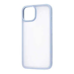 iPhone 14 13 TPU マットクリア スマホ ケース カバー シアー ホワイト ブルー 半透明 耐衝撃 ストラップホール