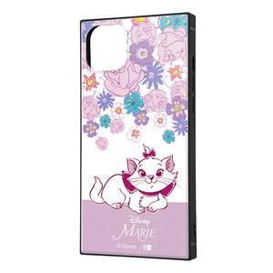 iPhone 14 Plus スマホ ケース カバー キャット マリー フラワー 花 白 ネコ 猫 ディズニー 耐衝撃 頑丈 キャラクター グッズ