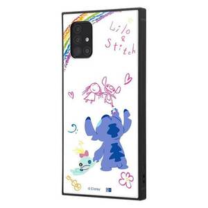 Galaxy A51 5G 耐衝撃ケース ディズニー リロ＆スティッチ 四角 スクエア 保護 シンプル おしゃれ 可愛い イングレム IQ-DGA51K3TB-ST002