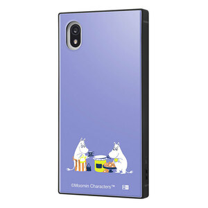 Xperia Ace III ケース ムーミン treat 親子 耐衝撃カバー KAKU ハイブリッド スクエア 四角 かわいい 可愛い おしゃれ オシャレ キャラ