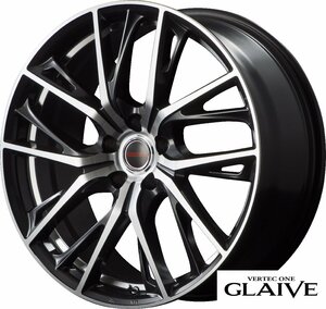 人気 ダイヤモンドブラックポリッシュ VERTEC ONE GLAIVE 7.0J 18in IS48 PCD114.3 新品4本 ヴェゼル ノア VOXY セレナ CX-5 に