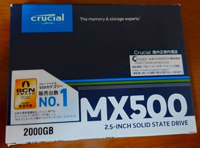 2.5インチSSD Crucial MX500 SSD 2TB 3D NAND SATA 2.5 Inch up to 560